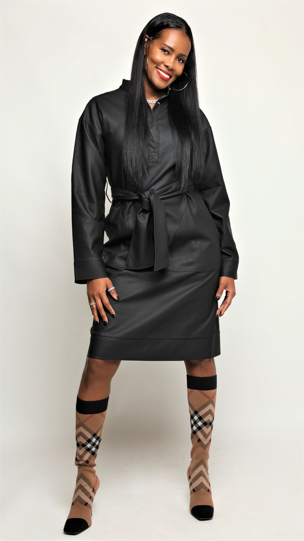 Elevated Girl Vegan Leather Dress